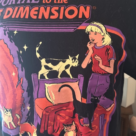 3 for $30 Steven Rhodes “Portal to the cat dimension” t-shirt 🐈‍⬛ - Picture 4 of 7